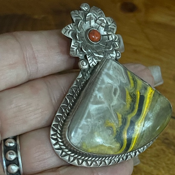 SOLD……Bubblebee Jasper Pendant - Picture 5 of 8